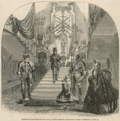 Haupttreppe der Royal United Service Institution von English School