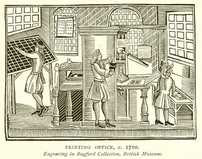 Druckerei, ca. 1710 von English School