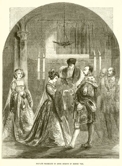 Private Heirat von Anne Boleyn mit Heinrich VIII. von English School