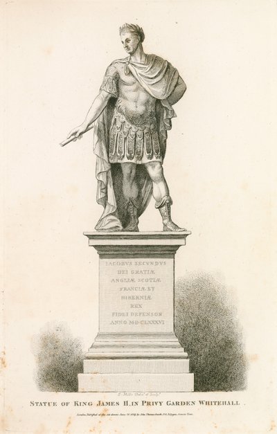 Privatgarten Westminster. Statue von König James II von English School