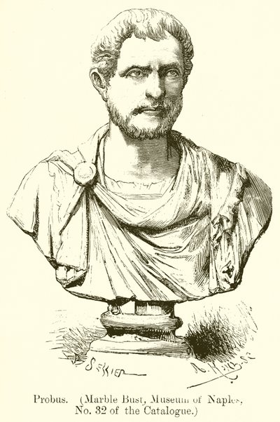 Probus. (Marmor-Büste, Museum von Neapel, Nr. 32 des Katalogs) (Stich) von English School