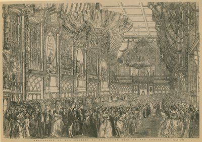 Prozession Ihrer Majestät zum Staatsball in der Guildhall, London, Juli 1851 von English School