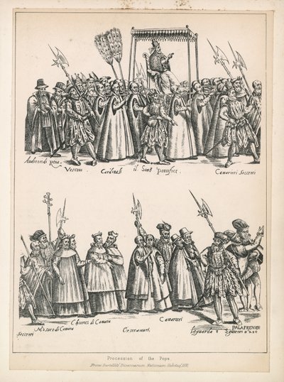 Prozession des Papstes von English School