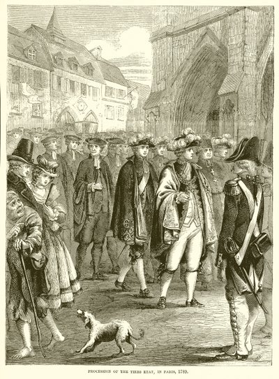 Prozession des Dritten Standes in Paris, 1789 von English School
