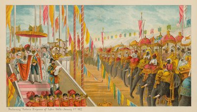 Proklamation von Victoria zur Kaiserin von Indien - Delhi - 1. Januar 1877 von English School