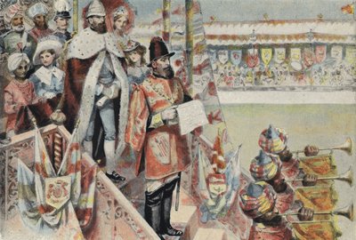 Proklamation von Königin Victoria als Kaiserin von Indien von English School