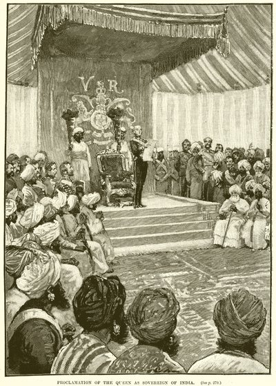 Proklamation der Königin als Herrscherin von Indien von English School