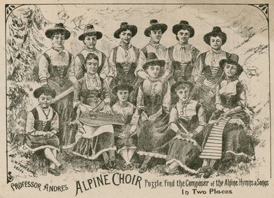 Professor Andre, Alpenchor-Rätsel: Finde den Komponisten der Alpenhymnen und -lieder an zwei Orten von English School