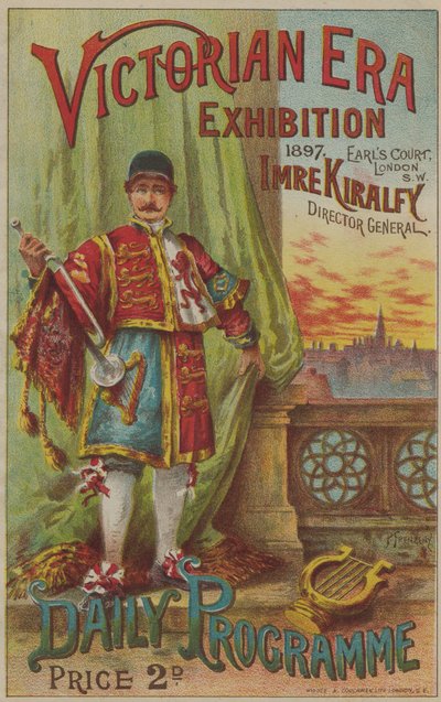 Programm für die Victorian Era Ausstellung, 1897, in Earls Court von English School