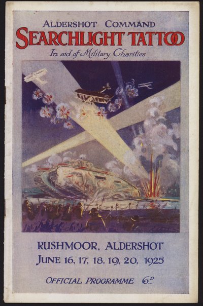 Programm für das Aldershot Command Searchlight Tattoo, Rushmoor, Aldershot, Hampshire von English School