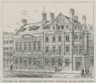 Vorgeschlagenes St Brides Foundation Institute, Salisbury Square, Fleet Street von English School