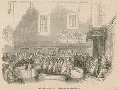 Vertagung des Imperialen Parlaments von English School