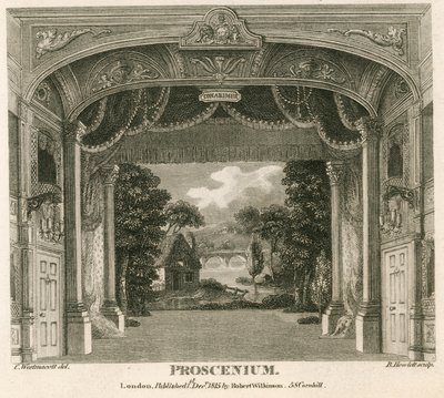 Proszenium des Royalty Theaters, Well Street, Wellclose Square, London von English School