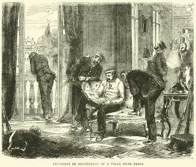 Preußen besetzen eine Villa in der Nähe von Paris, Oktober 1870 von English School
