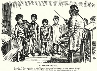 Punch-Karikatur: Umfassend - Religionsunterricht von English School