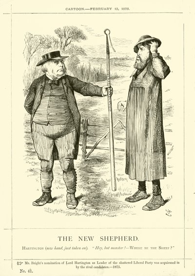 Punch-Karikatur über John Bright: Der neue Hirte von English School