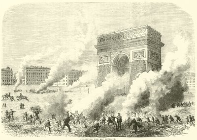 Reinigung des Arc de Triomphe, März 1871 von English School