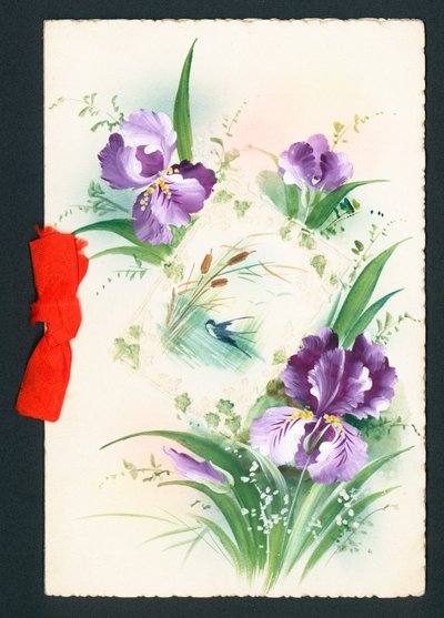 Lila Irisblumen, Karte von English School