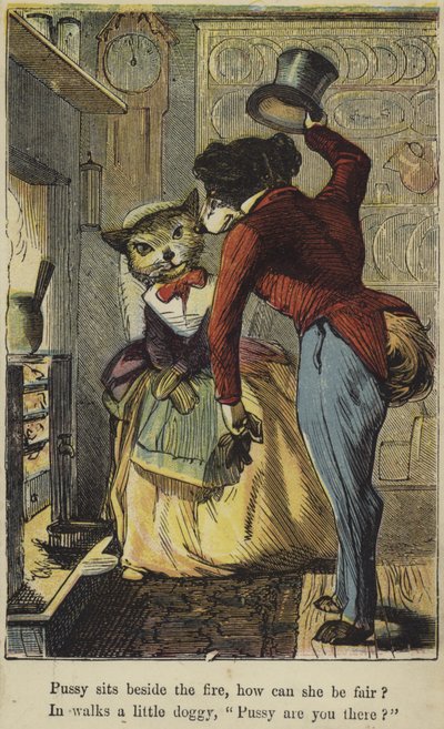 Die Katze sitzt am Feuer von English School