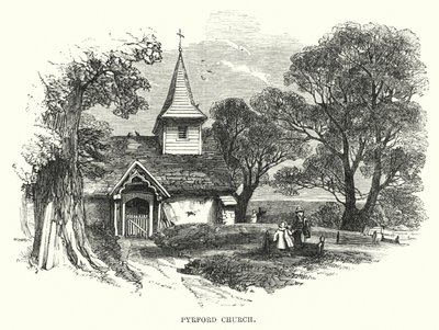 Pyrford Kirche (Gravur) von English School