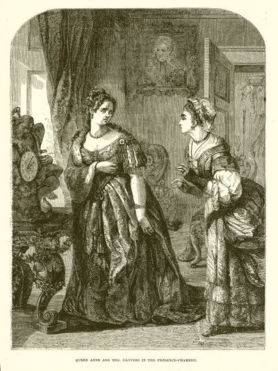 Königin Anne und Mrs. Danvers im Audienzsaal von English School