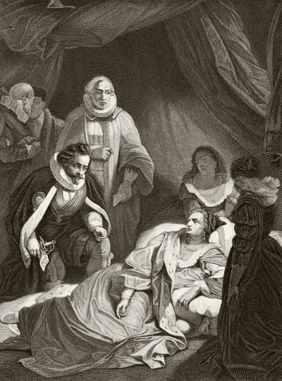 Königin Elisabeth I. auf ihrem Sterbebett, aus 