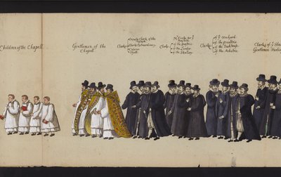 Begräbnisprozession von Königin Elisabeth I. von English School