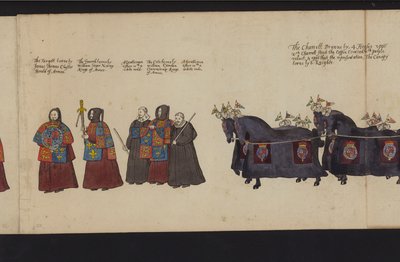 Begräbnisprozession von Königin Elisabeth I. von English School