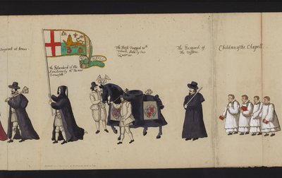 Begräbnisprozession von Königin Elisabeth I. von English School