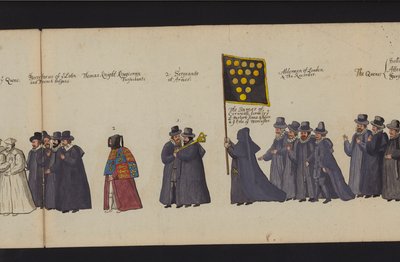 Begräbnisprozession von Königin Elisabeth I. von English School