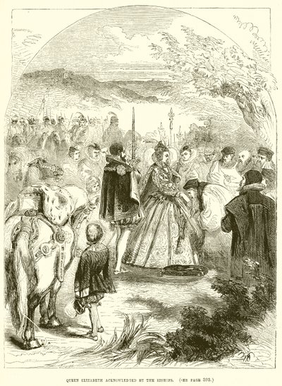Königin Elisabeth von den Bischöfen anerkannt von English School