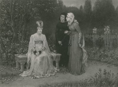 Königin Isabella und ihre Damen, König Richard II von English School