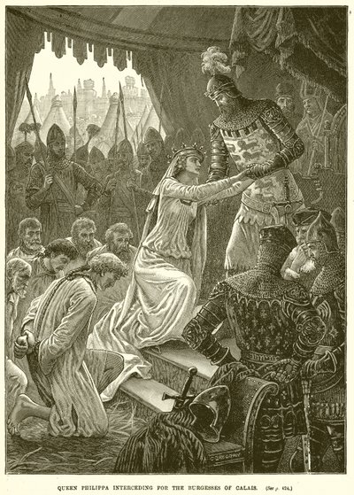 Königin Philippa bittet für die Bürger von Calais von English School