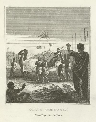 Königin Semiramis, Angriff auf die Inder von English School