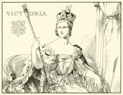 Königin Victoria (nach dem Krönungsporträt von Sir George Hayter) von English School