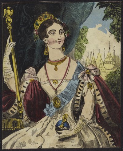 Königin Victoria mit Reichsapfel und Zepter von English School