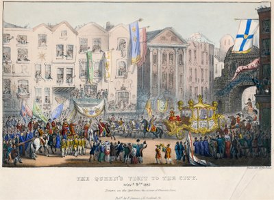 Königin Victorias erster Besuch in der City of London, 9. November 1837 von English School