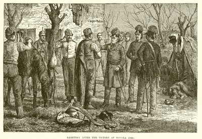 Radetzky nach dem Sieg bei Novara (1849) von English School