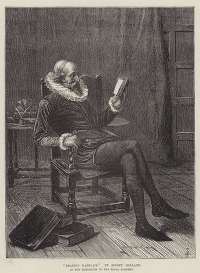 Rabelais lesen (Gravur) von English School