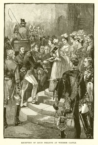 Empfang von Louis Philippe im Windsor Castle von English School