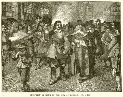 Empfang von Monk in der Stadt London von English School