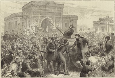 Empfang von Osman Pascha im Serskierate von English School