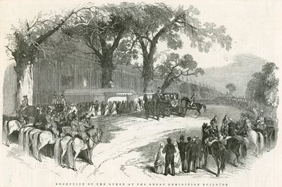 Empfang der Königin im Gebäude der Großen Ausstellung, Große Ausstellung, 1851 von English School