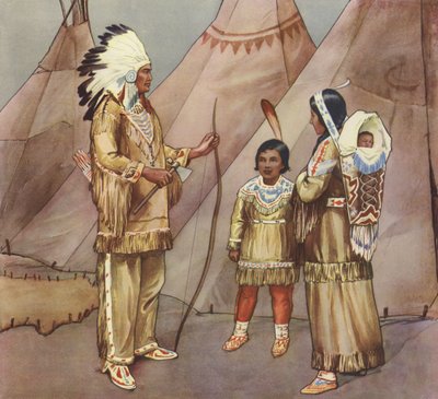 Indianerfamilie von English School