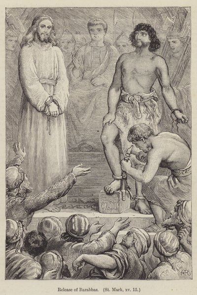 Die Freilassung des Barabbas, Markus XV von English School