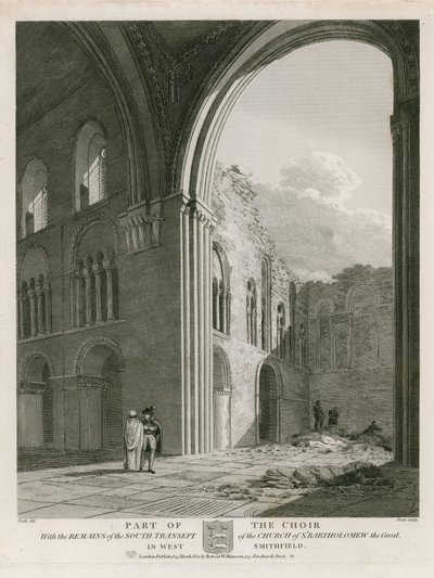 Überreste des südlichen Querschiffs der Kirche St. Bartholomew the Great von English School