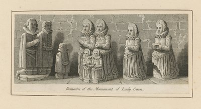 Überreste des Denkmals für Lady Owen von English School