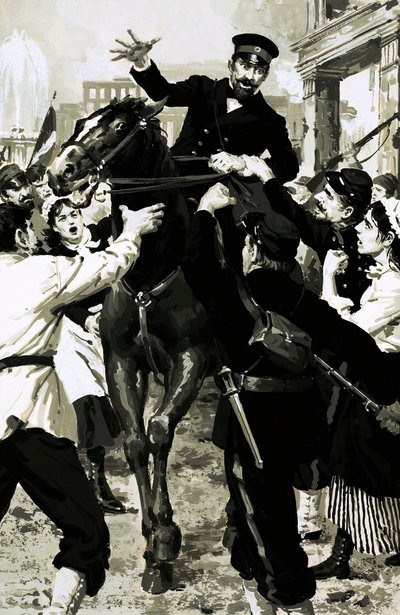 Reporter Archibald Forbes benutzte eine Verkleidung, um nach Paris zu gelangen von English School