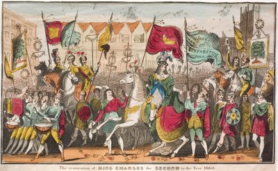 Wiederherstellung von König Karl II. auf den Thron von England, Westminster, London von English School