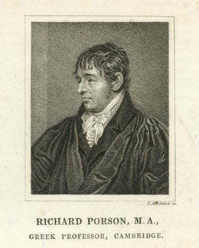 Richard Porson, Griechisch-Professor, Cambridge von English School